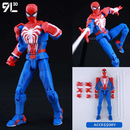 Venom Spider-Man Lucky13 Dummy13 Action Figure - 3D Printed T13 Multi-Jointed Anime Collectible Toy