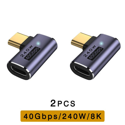 UGOURD USB4 Type C Adapter - 40Gbps Thunderbolt 3/4 Male to Female OTG Extension Converter for Laptop