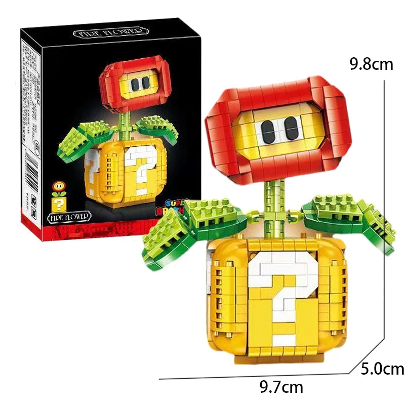 Super Mario Bros Building Block Figures – Mario, Luigi, Yoshi & Bowser Toy Set for Kids