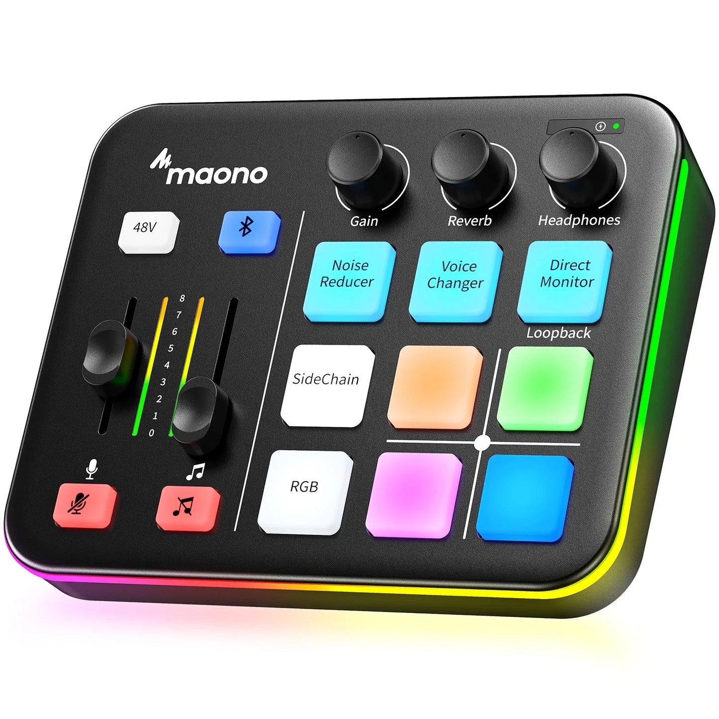 MAONO G1 NEO Audio Interface – XLR Mixer with Custom Sound Effects for Gaming, Podcast & Voice Recording