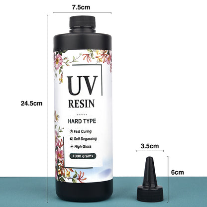 Crystal Epoxy Resin UV Glue - Quick Drying Hardener for DIY Jewelry Making, Available in 20g-1000g with UV Lamp Accessories