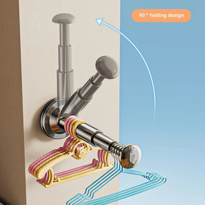 Suction Cup Clothes Hanger — Multi-Function Wall-Mounted Storage Rack for Household & Balcony Organization