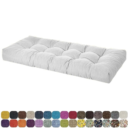 Linen Fabric Window Seat Cushion – 6CM Thick Custom Bench Pad for Bay Windows, Patio Chairs & Garden Home Seating Comfort