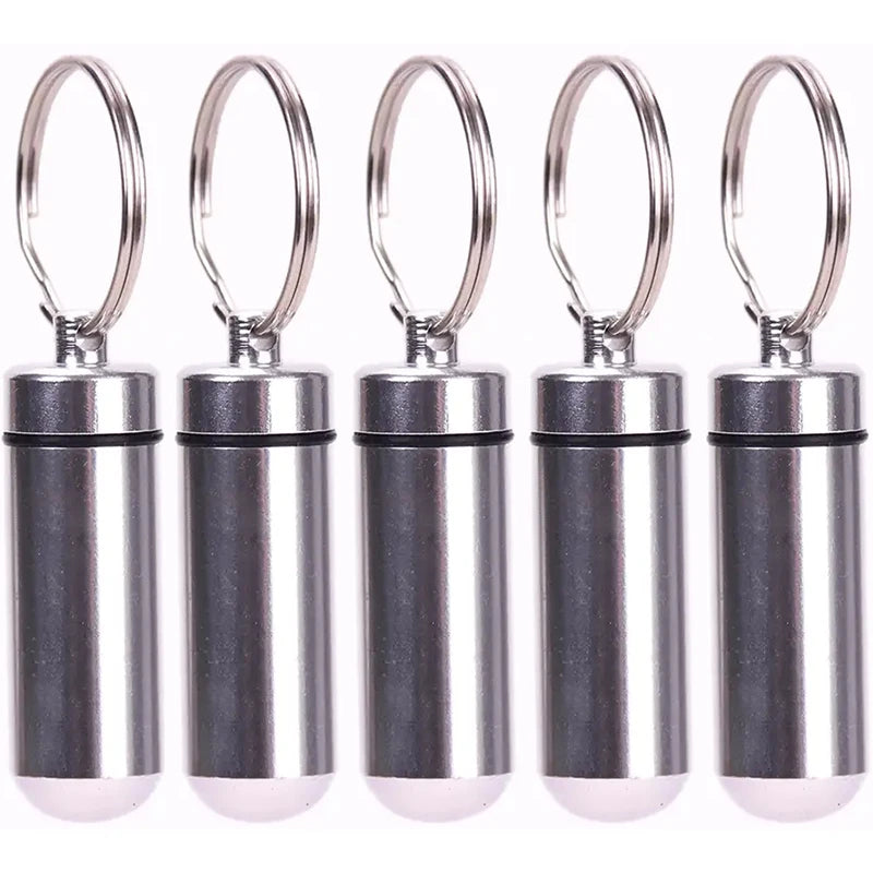 Portable Mini Travel Pill Box – Waterproof Medicine Capsule Container with Keychain for First Aid & Daily Use