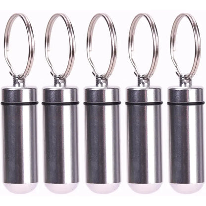 Portable Mini Travel Pill Box – Waterproof Medicine Capsule Container with Keychain for First Aid & Daily Use