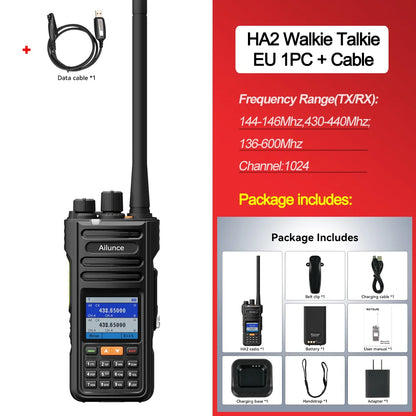 Retevis HA2 Dual Band Walkie Talkie - GPS APRS IP67 Waterproof Bluetooth FPP Radio with iOS & Android App Programming