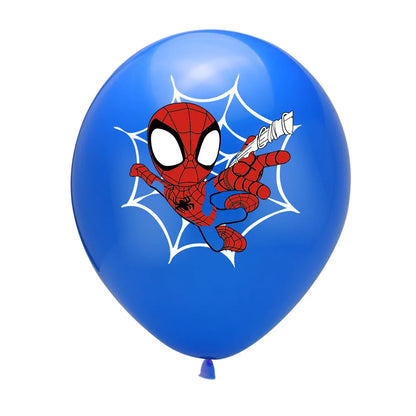 Disney 12" Spiderman Latex Balloons – Across the Spider-Verse Party Supplies for Kids Birthday Decorations