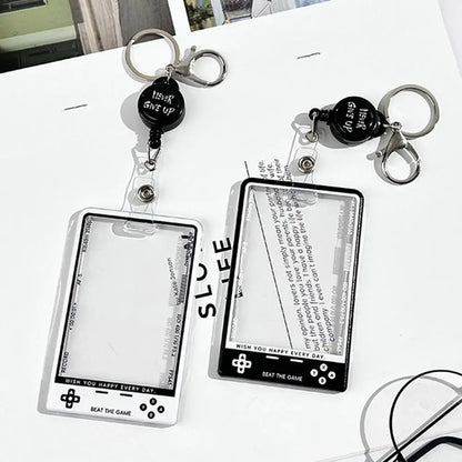 Kpop Card Holder — Fashion Transparent Student ID & Photocard Protector with String for Kids & Idol Fans
