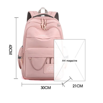 Girls’ School Backpack | Purple & Pink Large Capacity Bookbag for Kids, Primary Students Gift