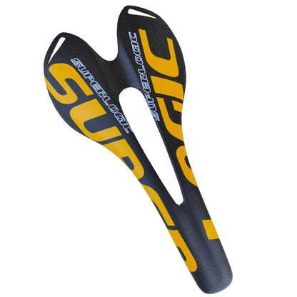 Superlogic 3K Full Carbon Fiber Bike Saddle - Lightweight Road & MTB Seat 275×143mm