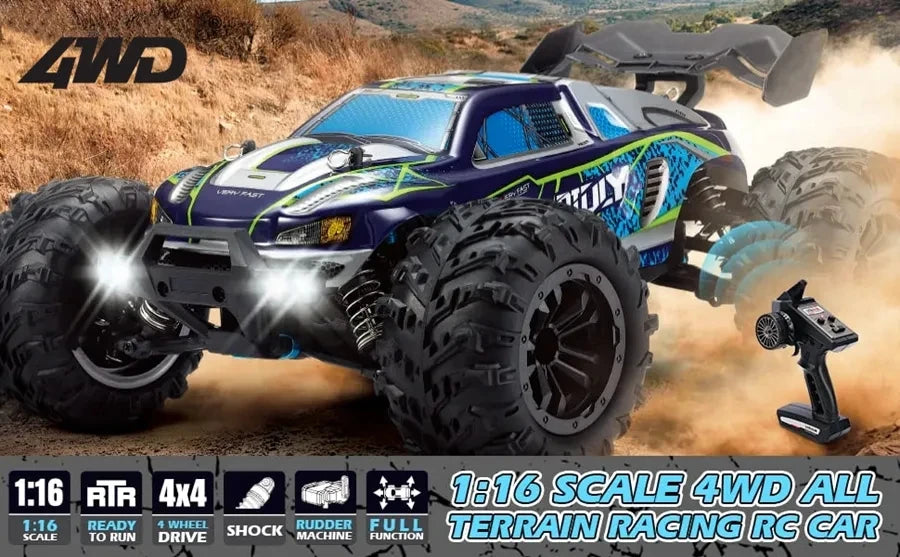 4WD Remote Control Car – Off-Road 4x4 RC High-Speed Buggy Truck, Brushless 50/80KM/H Drift Racing Toy for Kids & Adults