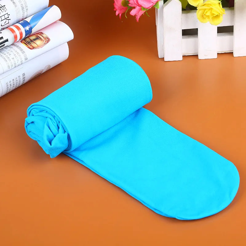 Candy Color 120D Velvet Tights - Seamless Warm Stretch Pantyhose for Women, Long Stockings