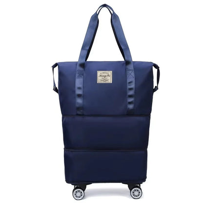 Oxford Cloth Large Capacity Travel Bag – Detachable Universal Wheel Luggage with Dry & Wet Separation for Business Trips