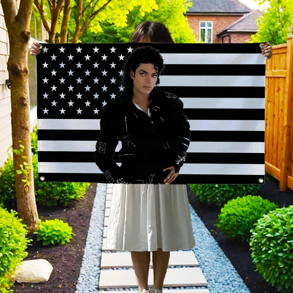 Michael Jackson Black Flag Tapestry - Decorative Wall Hanging for Bedroom, Garage & Home Decor