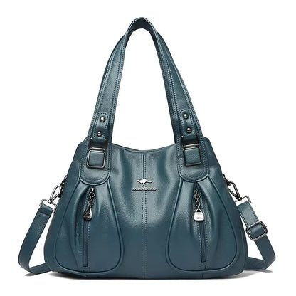 Luxury Women’s Leather Handbag – Large Capacity Shoulder & Crossbody Designer Bag