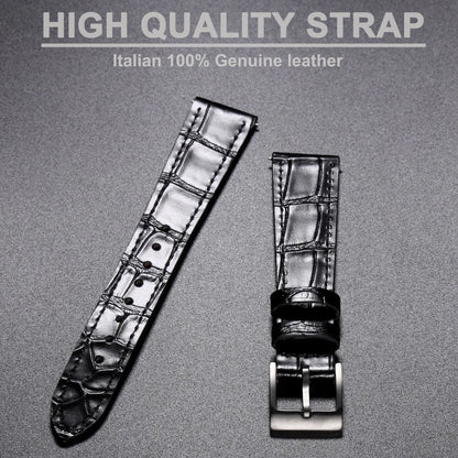HEMSUT Genuine Leather Watch Band – Handmade Cowhide Quick Release Straps for Men 18MM-22MM