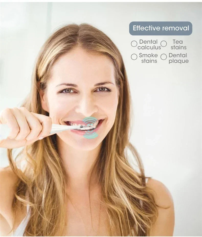 Electric Sonic Toothbrush 3-in-1 – Tartar Removal, Teeth Whitening, USB Charging, Replaceable Brush Head for Oral Care