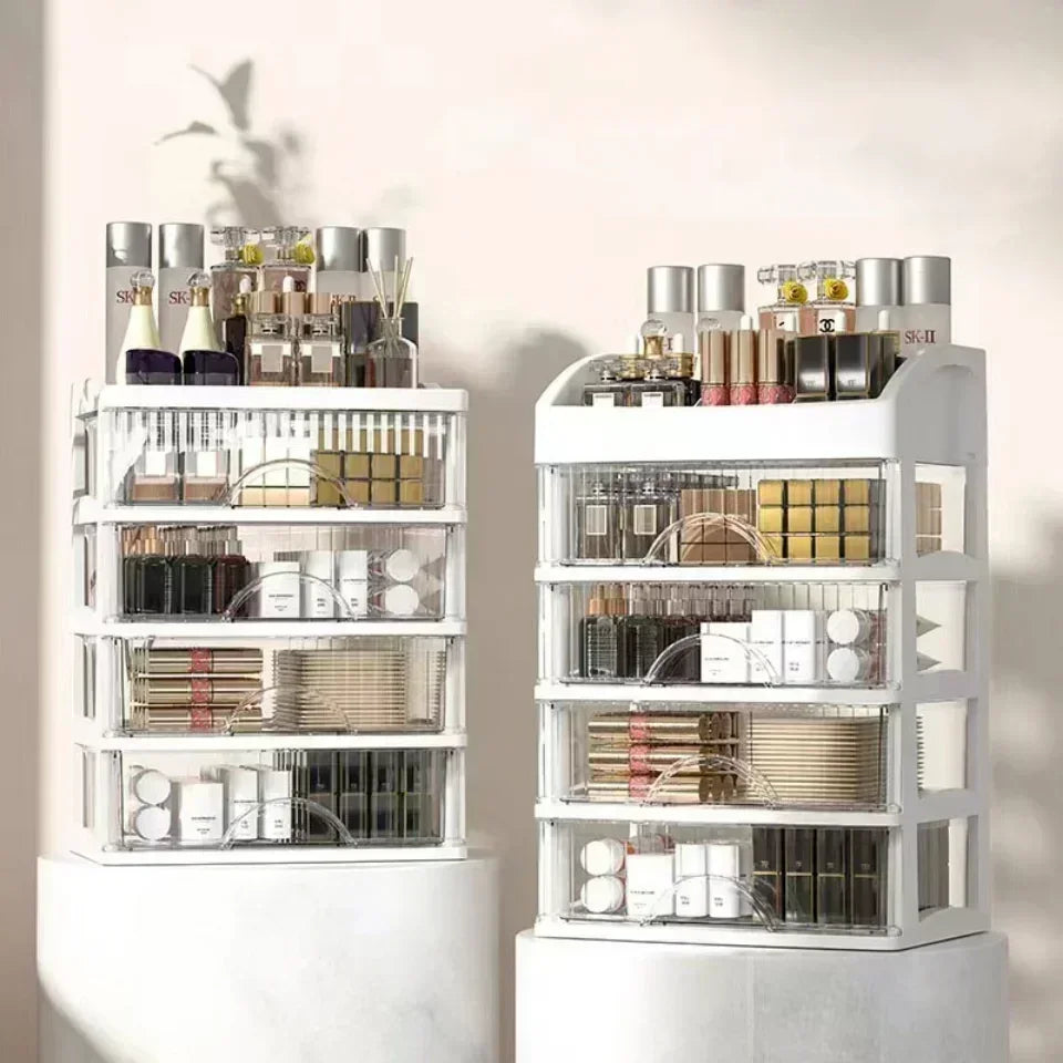 Hot Drawer Makeup Organizer – Large Capacity Plastic Storage Box, Lipstick Holder & Office Supplies Organizer