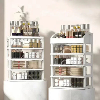 Hot Drawer Makeup Organizer – Large Capacity Plastic Storage Box, Lipstick Holder & Office Supplies Organizer