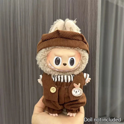 Mini Plush Doll Clothes Set – Kpop EXO Labubu V1 V2 Idol Doll Pit Strip Climbing Suit & Accessories, Clothing Gift