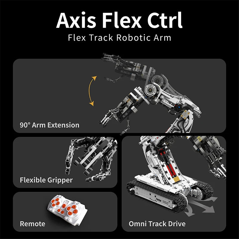 Technical 1512PCS Science Fiction Robotic Arm Building Blocks Set – High-Tech Engineering Car Bricks Toy for Kids & Adults STEM Educational Gift