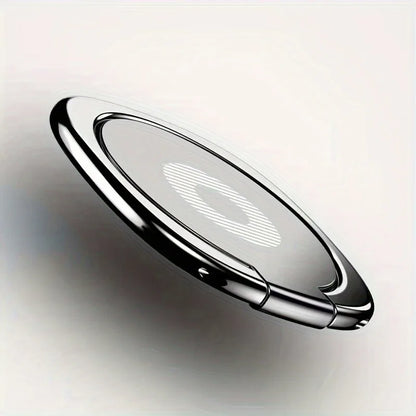 360° Rotating Metal Phone Grip Stand - Foldable Finger Ring Holder for iPhone 17, 16 Pro, Samsung and Other Smartphones