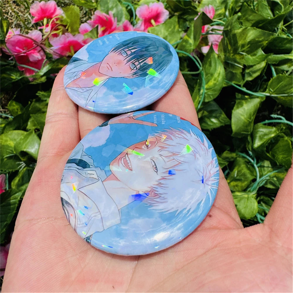 The Summer Hikaru Died Yoshinori Cosplay Badge - 58mm Tinplate Pin Brooch Collectible Gift