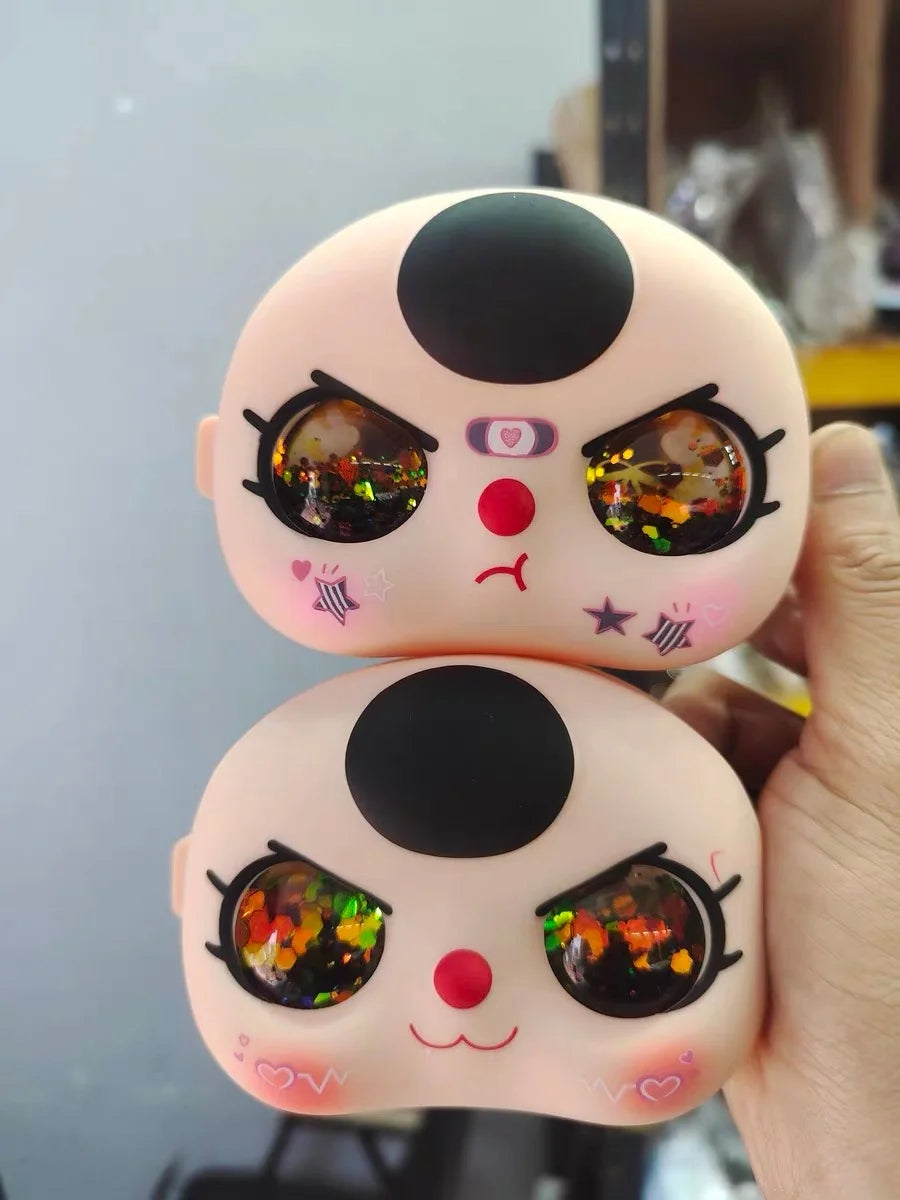 In-Stock 400% Baby Three Vinyl Faces — High-Quality Handmade Angry Expression Replacement Accessory for Dolls