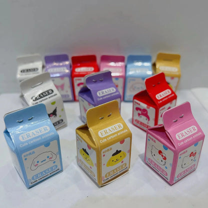 36Pcs Sanrio Anime Eraser Set – Hello Kitty, Kuromi, Cinnamoroll & Melody Cute Pencil Erasers for School Stationery Supplies