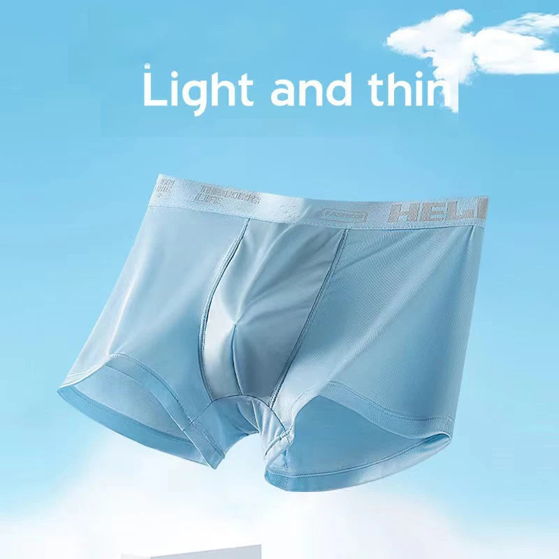 Men's Ice Silk Graphene Boxer Briefs – Breathable, Ultra-Thin, Comfortable Trunks Underwear