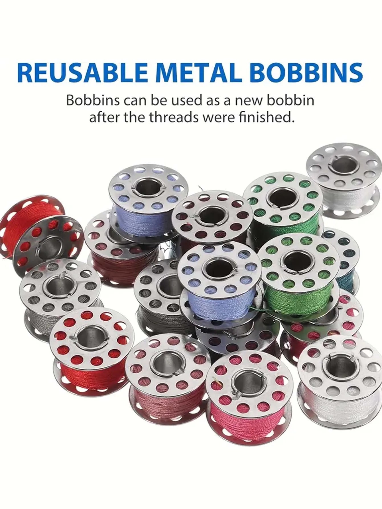Stainless Steel Sewing Machine Bobbins - 12/24-Piece Metal Bobbins for Brother Sewing Machines