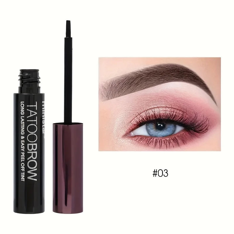 Tattoo Peel Off Eyebrow Gel Tint – Semi-Permanent, Waterproof, Transfer-Proof for Fuller, Defined Brows