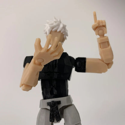 3D Printed Jujutsu Kaisen Gojo Satoru Figure — Multi-Jointed Anime Action Toy & Mannequin Model Ornament Gift