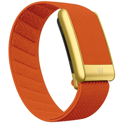 Whoop 5.0 Compatible Nylon Wristband - Black, Silver & Gold Woven Elastic Sports Replacement Strap