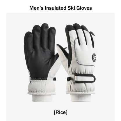 Men’s Waterproof Winter Ski Gloves – Thermal Touchscreen Cold Weather Gloves for Skiing, Cycling & Outdoor Sports