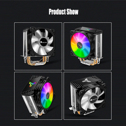 Jonsbo CR1200 CPU Cooler — 2 Heat Pipe Tower with RGB 9cm Fan for Intel LGA115X/775 & AMD AM4