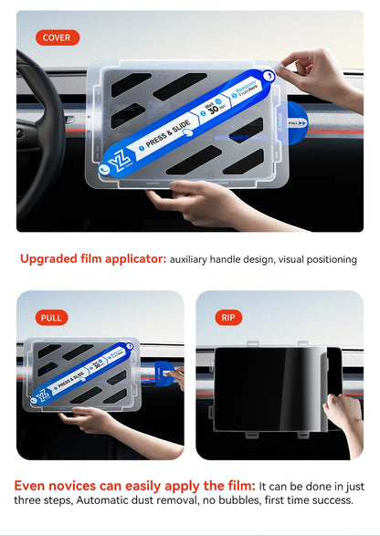 YZ Tempered Glass Screen Protector for Tesla Model 3/Y – Anti-Glare HD Center Console Film Protection Accessories