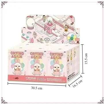 Crybaby Crying Again Series Vinyl Doll — Mystery Blind Box Figure, Cute Animal Pendant Keychain Toy Gift