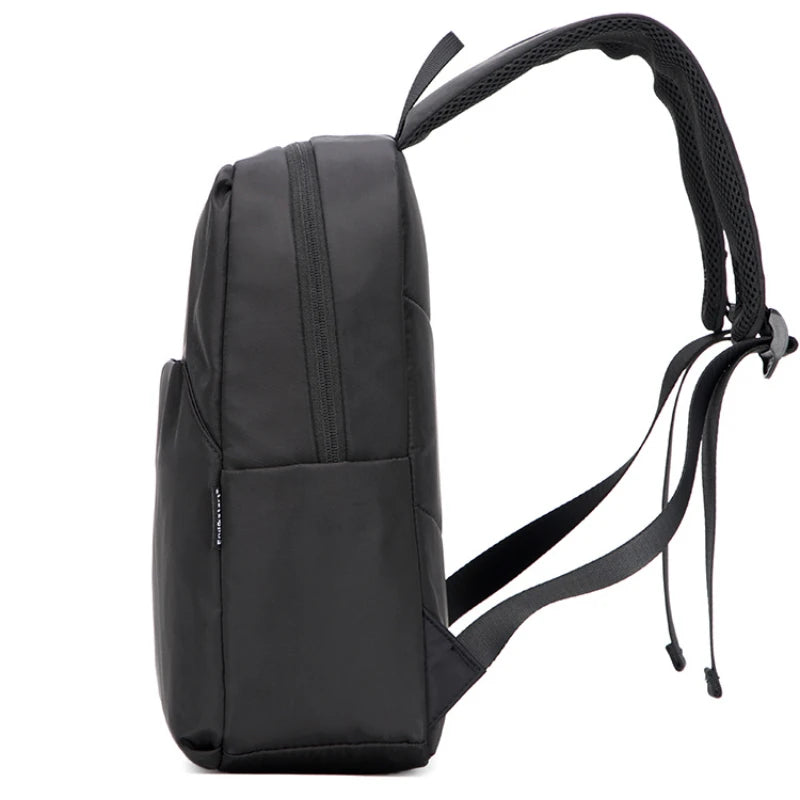 Mini Canvas Men’s Backpack – Black Rucksack, Waterproof School & Travel Bag