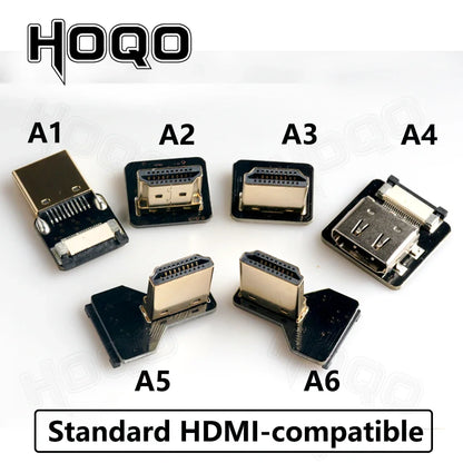 Ribbon FPV HDMI-Compatible Connector – Flexible Flat Cable for Raspberry Pi 4, Micro HDMI to HDMI/Mini HDMI Female 90° FFC 20pin