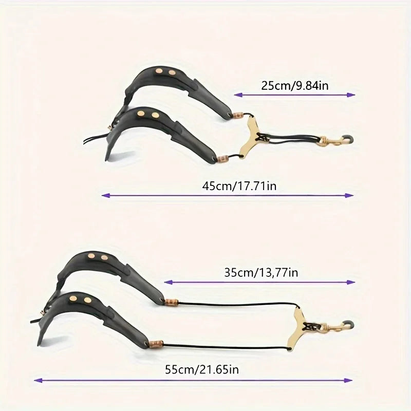 Leather Saxophone Neck Strap - Aluminum Plate Shoulder Support Strap for Alto, Tenor & Baritone Saxophones