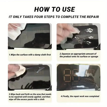Dashboard Screen Scratch Repair Paste – Oxidation & Wear Polishing Agent for Car, Motorcycle & Truck Display Restoration