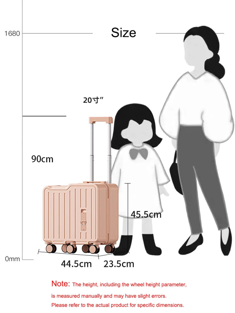 2024 Kids Ride-On Luggage with Foot Pedal – 20-Inch Mini Travel Suitcase with 6 Wheels, Folding Design for Children