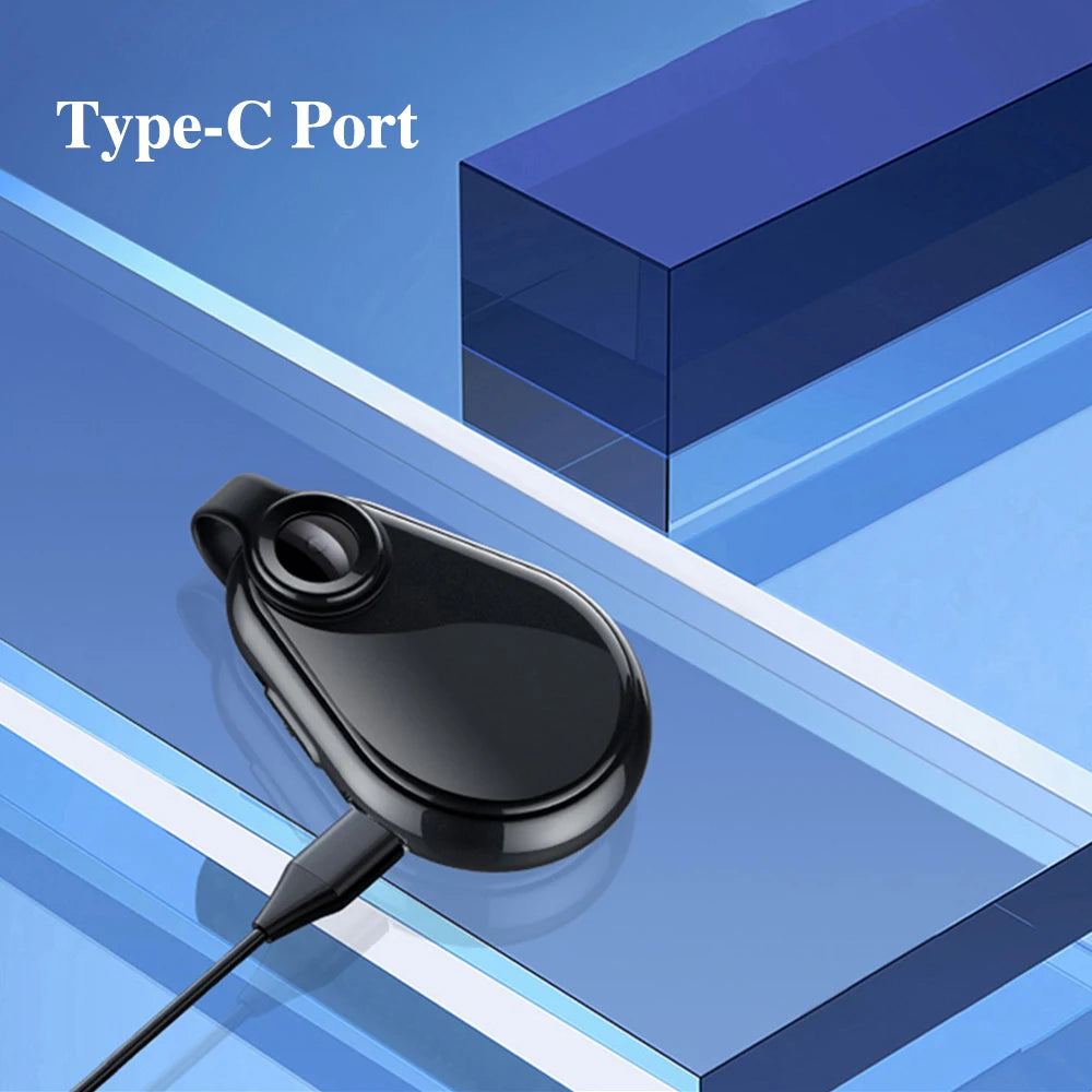 1080P Mini Hidden Action Camera - Wide Angle Portable Necklace Audio & Video Recorder with 8–128GB Support