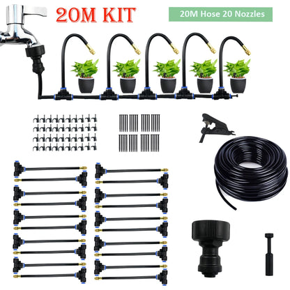 DIY Universal Spray Kit - Flexible Bending Design for Greenhouse, Garden, Patio Misting and Plant Watering Irrigation System