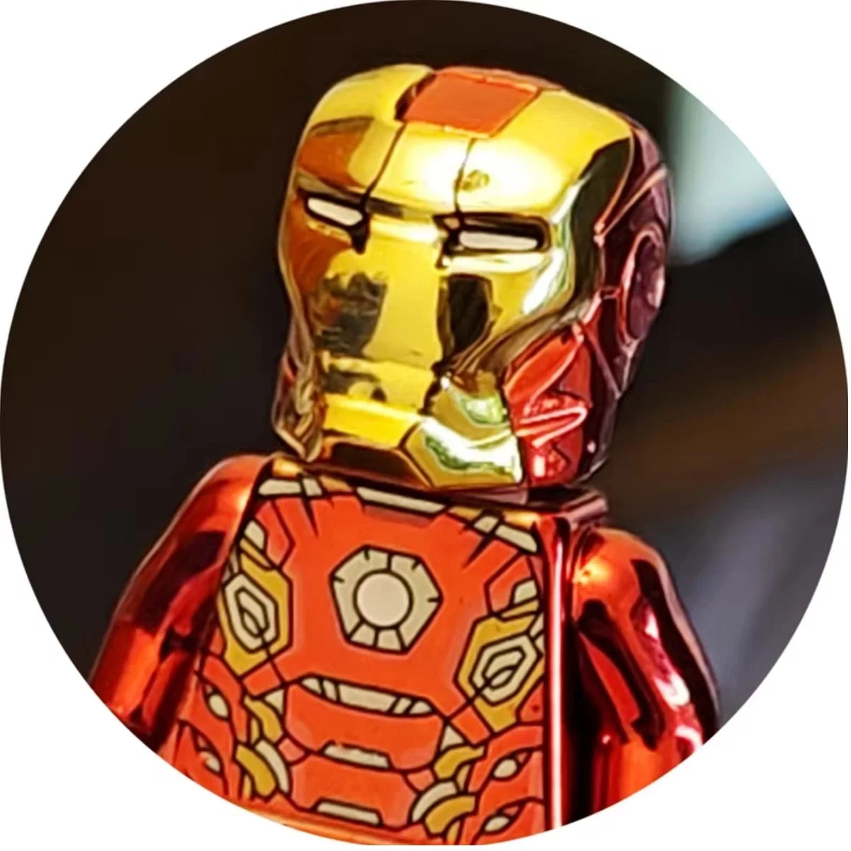 Electroplated Chrome & Gold Mini Building Block Action Figures – Collectible Toy Set
