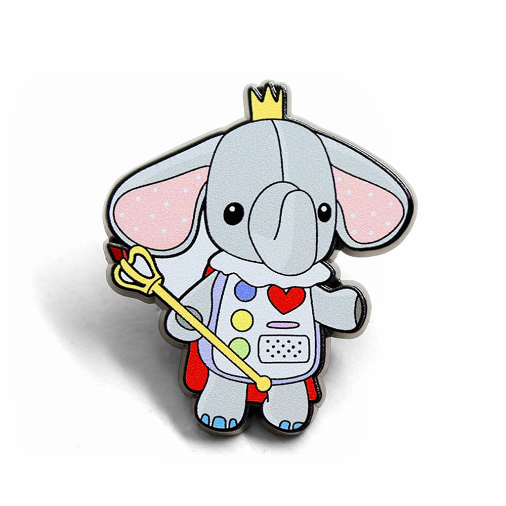 Cutie the Elephant Brooch – Kawaii Animal Lapel Pin, Action Adventure Game It Takes Two, Gamer Couple Gift
