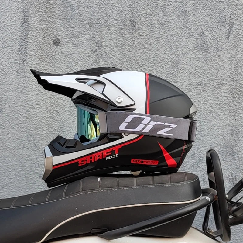 Off-Road Motorcycle Helmet - Bicycle Downhill AM DH Mountain Bike Casco, Cross & Motocross Safety Helmet