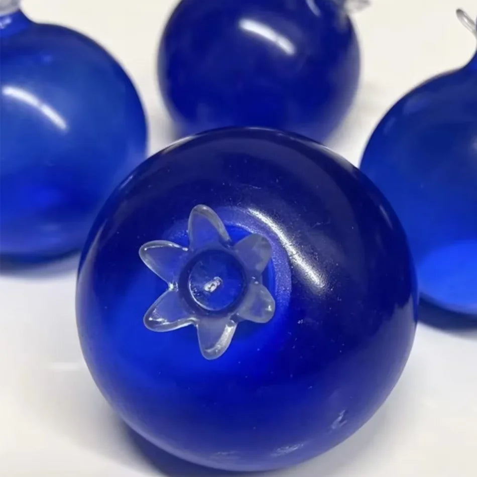 Blueberry Squeeze Sensory Stress Ball - Slow-Rebound Silicone Massage & Relaxation Toy