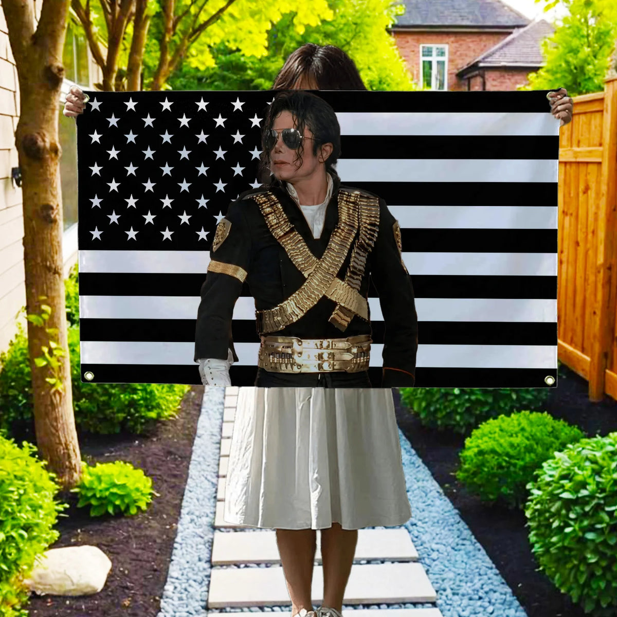 Michael Jackson Black Flag Tapestry - Decorative Wall Hanging for Bedroom, Garage & Home Decor